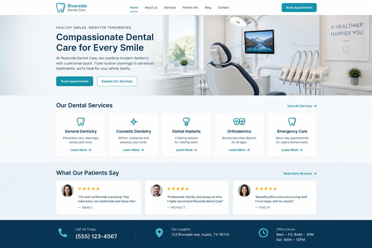 Concept website for Healthcare
