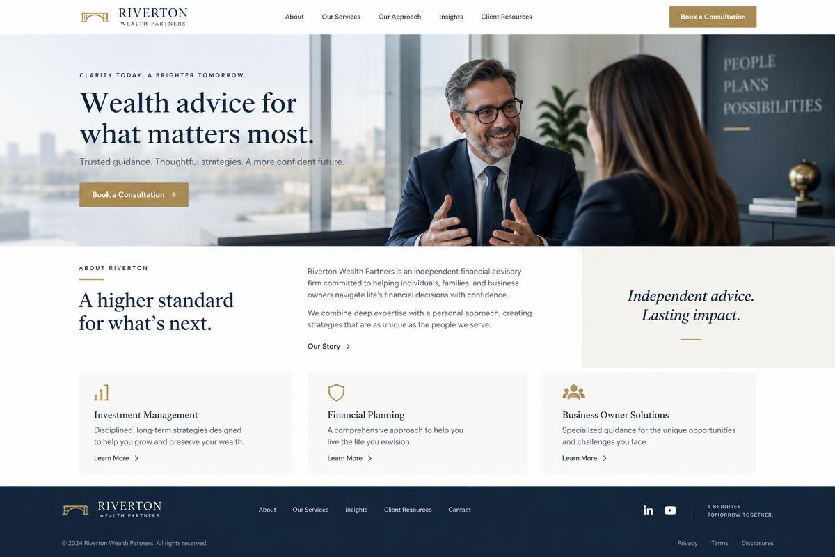 Concept website for Professional Services